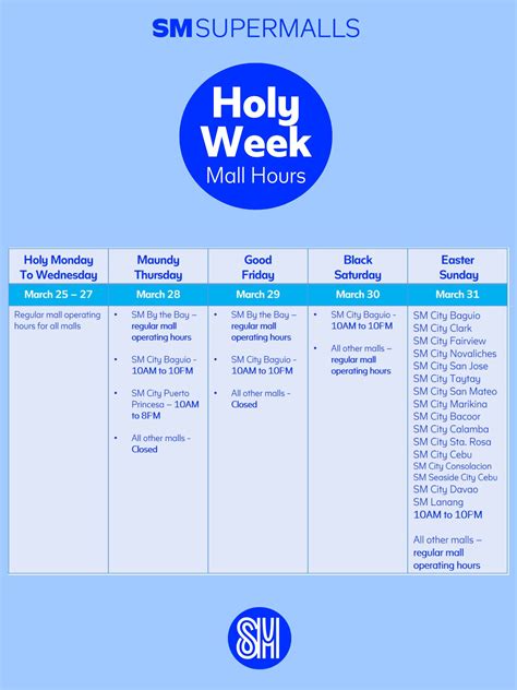 sm aura cinema schedule tomorrow|SM Supermalls Holy Week 2024 Mall Hours .